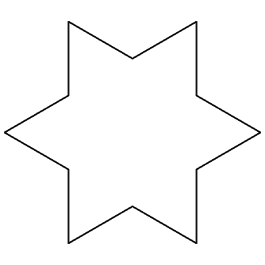 Von Koch snowflake, iteration 1