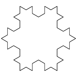 Von Koch snowflake, iteration 2