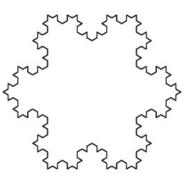 Von Koch snowflake, iteration 3