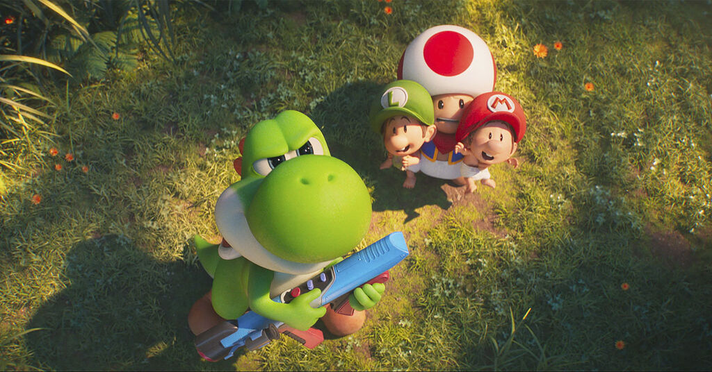Can you guess the reference? Obviously, it's Super Mario World 2: Yoshi's Island!