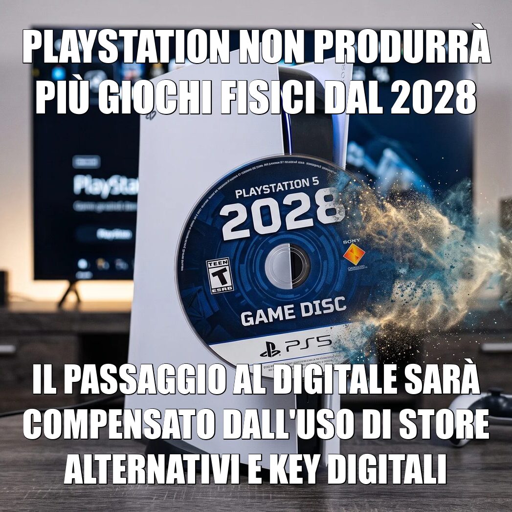 PlayStation non produrrà più giochi fisici dal 2028