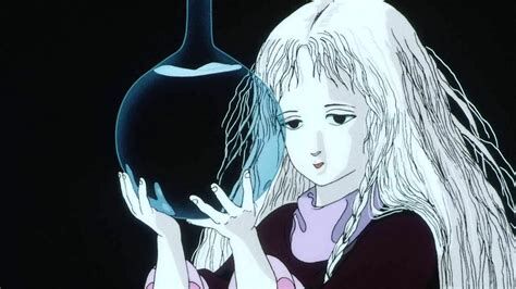 The mysterious gesture of setting down the water flasks, which makes her happy
